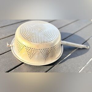 Antique West Bend Metal Strainer/Colander Basket Aluminum